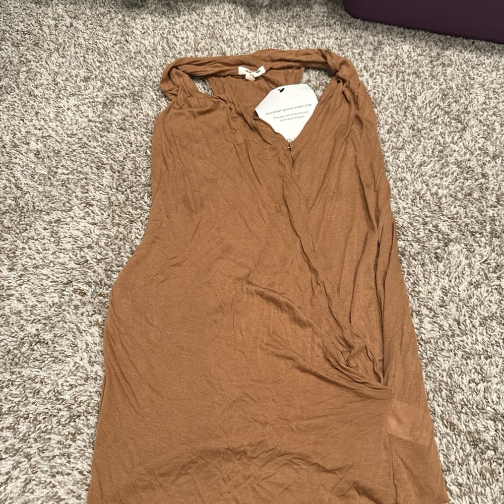 Helmut Lang Camel Sleeveless Top